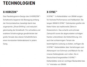 SRAM Schaltwerk X01® X-HORIZON™ RD-X0-1-A2